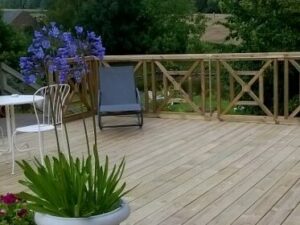 Garde-corps simple en bois H.1 x L.1,10 m – Image 2