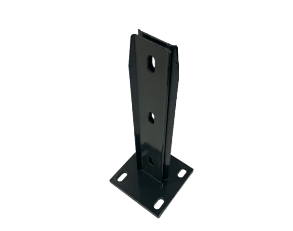 Platine pour poteau à clips RAL7016 – Image 1