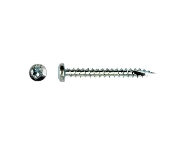 Vis bombée à panneaux bois 4x40 mm zinguée – Image 1