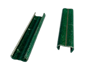 Agrafes pour grillage vert