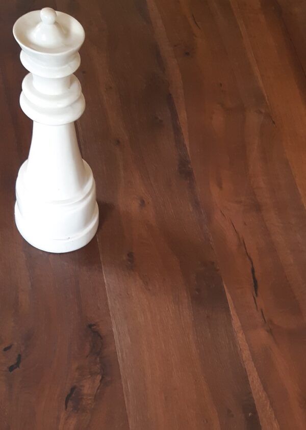 Parquet Chêne contrecollé 14x190 mm - Choix Rustique - Bois fumé marron sombre – Image 2