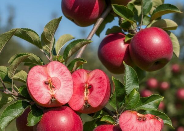 Pommier à chair rouge